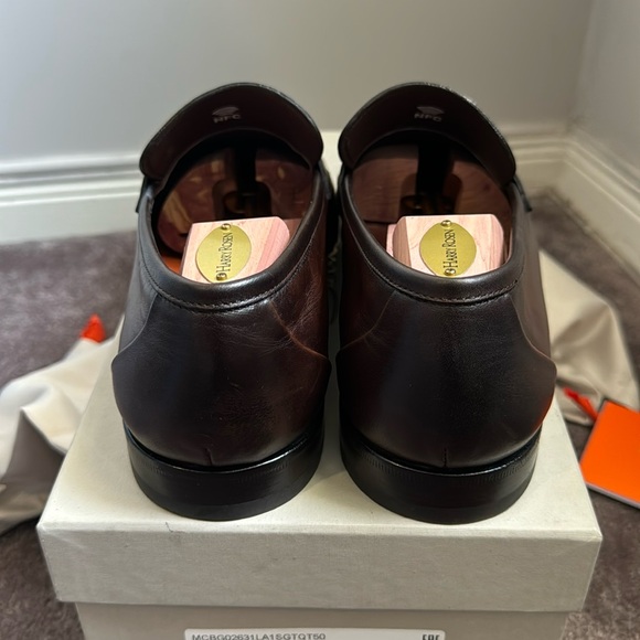 Santoni 9.5 Premium Loafer Dark Brown - Picture 6 of 6